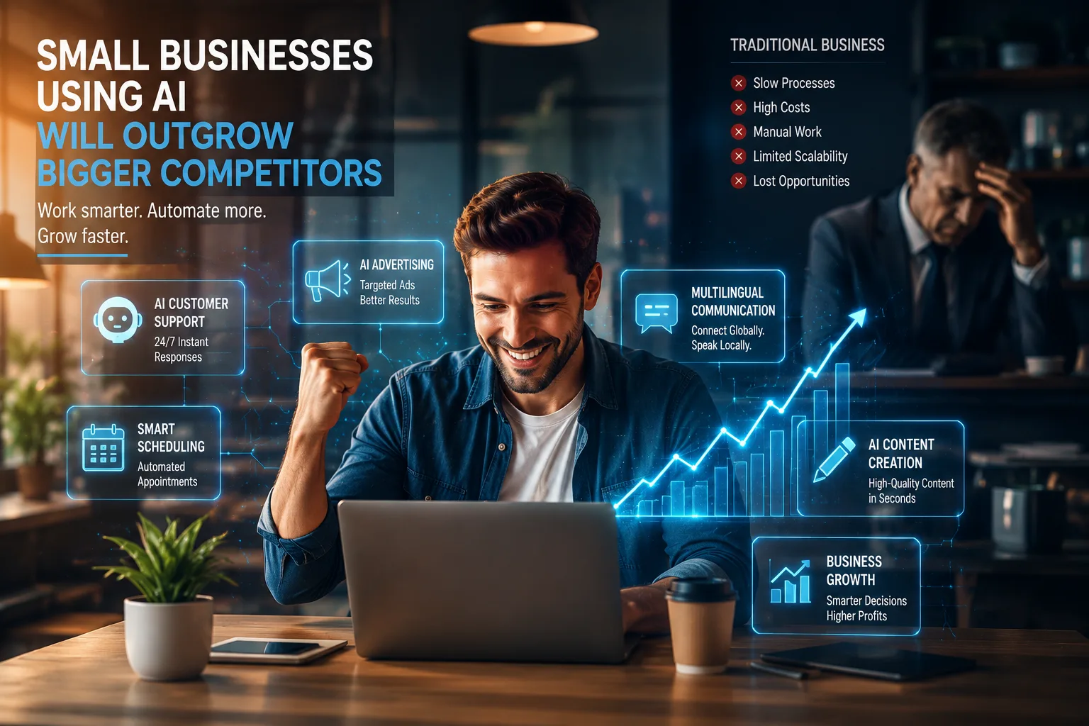 Small Businesses Using AI Will Outgrow Bigger Competitors